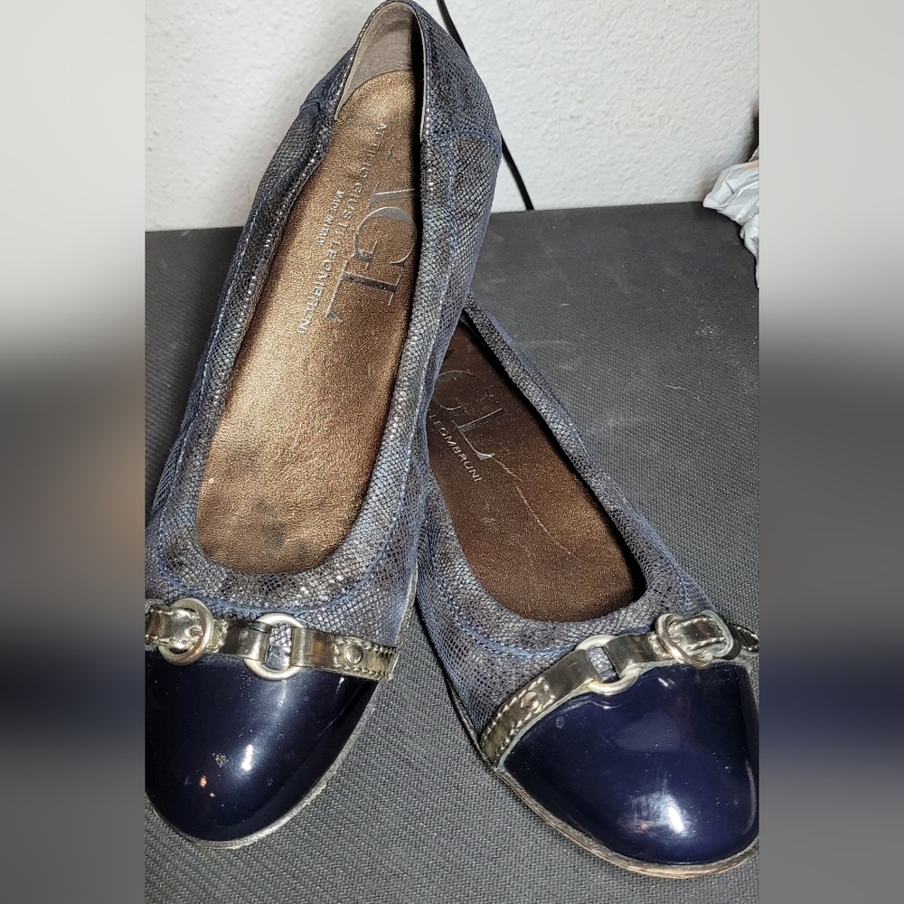 AGL Antillo Giusti Leombruni Leather Ballet Flats sz 38.5